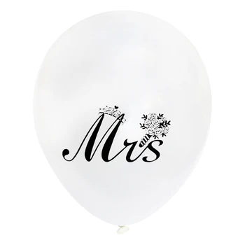 100ks Biela Mr&Mrs Latexové balóny Odkaz Lásky Fólie Hélium Gule, fľaše pohár Valentína Svadobné Party Dekor Svadobné Zobraziť
