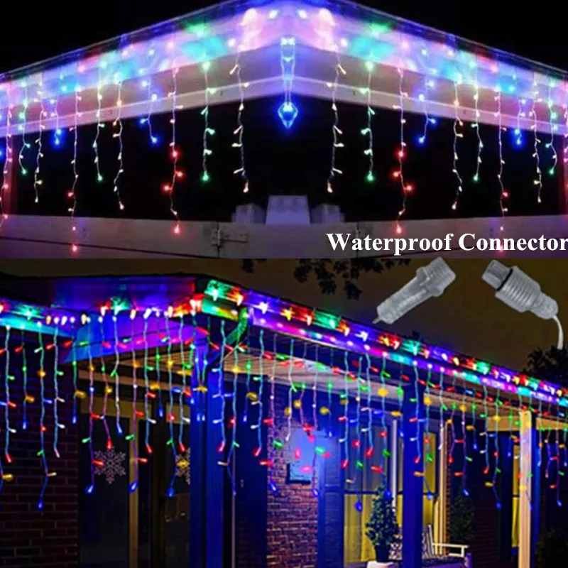 3-20m LED Víla String Svetlá Opony Garland Časti 0.5-0.7 m Led Vianočné Dekorácie pre Domov Nový Rok Lampa Dovolenku Dekoratívne 5
