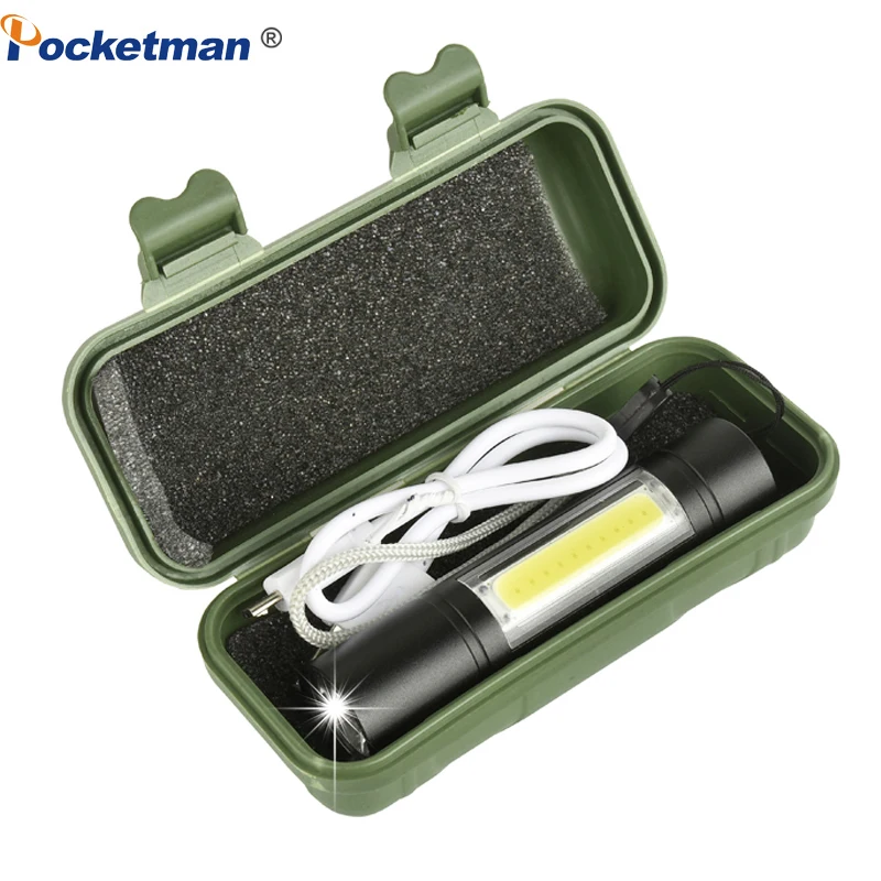 Mini LED Baterka Vstavané 14500 USB Nabíjateľné Q5+KLAS 3 Režimy Pochodeň Linterna Rybárske Svetlo Lov na Čítanie 5