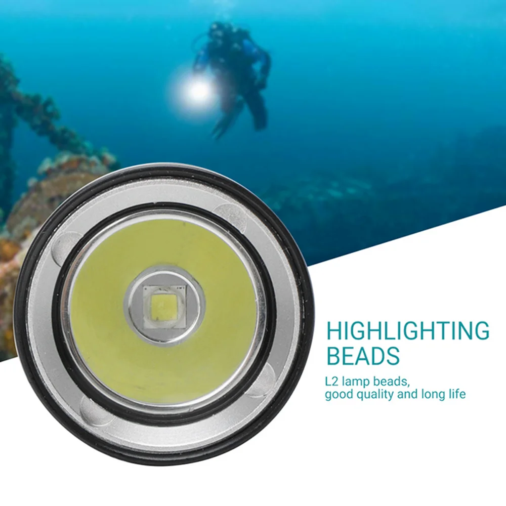 Super Svetlo, 3 Režimy Ourdoor Baterka Indikátor Batérie Vodotesné Svetlo Podmorské Potápanie Svetlo Potápanie LED Ponoriť Baterka 5