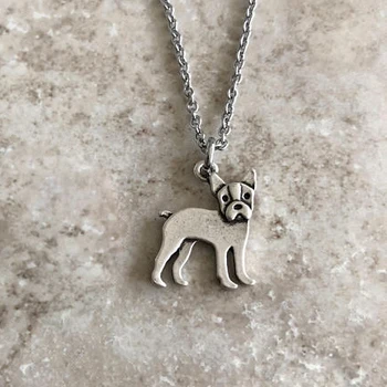 Boston Teriér náhrdelník Prívesok pre ženy zvierat psa šperky, módne Pet náhrdelník Darček