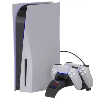 Dual Rýchlo Nabíjačka pre PS5 Bezdrôtový ovládač USB Typ-C Nabíjacej Kolísky Dock Stanica pre Sony PlayStation5 Ovládač Gamepad Nové