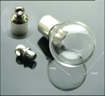 1piece medi, SKRUTKA UPEVŇOVACIA sklenenej fľaštičke prívesok Miniatúrne, ktorí Chcú Fľaša jasné, olej kúzlo meno alebo ryže umenie mini sklenené fľaše plavidlá