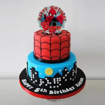 1pcs Spiderman Cake Decoration Tortu Vňaťou Roztomilý Super Hrdina Akryl Cupcake Vňaťou Pre Deti Narodeninovej Party Cake Dekorácie