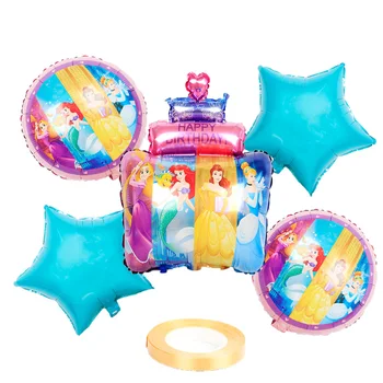 1set Disney princezná cake fóliové balóniky dieťa dievča narodeniny, party dekorácie deti hélium gule svadobné dary 18-palcové star hračky