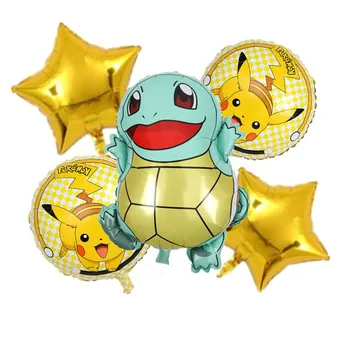 Pokémon Pikachu Geni Korytnačka Málo Fire Dragon Anime Témy Detí, Narodeniny, Party, Svadobné Dekorácie Balón Deti Hračky, Darčeky