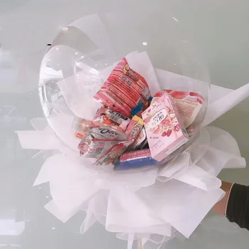 5 ks 30inch Širokým Hrdlom BOBO Balón Transparentné Bubble bobble na Valentína Kvety Ballon Darček k Narodeninám, Svadobné Zapojenie Dekor