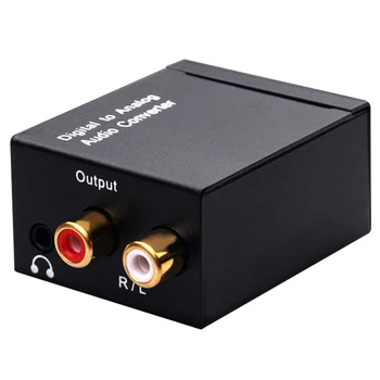 Ziskové 3,5 mm Jack Koaxiálnych Optických Vlákien Digitálneho Na Analógový Audio AUX RCA L/R Converter SPDIF Digitálny Audio Dekodér Zosilňovač