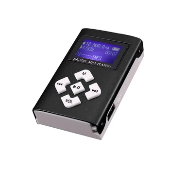 MP3 Prehrávač Reproduktor Tlačidlo V riadku Kartu Mini LCD Displej Prenosné Walkman S Rádio Nahrávanie TF Kariet 3.5 mm Stereo Jack
