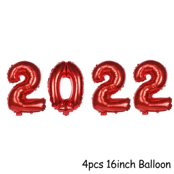 16inch Nový Rok 2022 Číslo Fóliové Balóniky Zlato, Striebro Miestne Vzduchu Balón Vianočné Ozdoby Šťastný Nový Rok Predvečer Strana 2020 Loptu