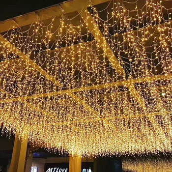 3-20m LED Víla String Svetlá Opony Garland Časti 0.5-0.7 m Led Vianočné Dekorácie pre Domov Nový Rok Lampa Dovolenku Dekoratívne 4