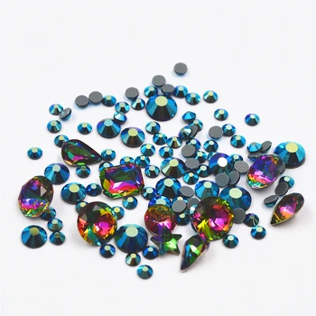 Zmiešané stlye farba Nechtov Kamienkami Drahokamy crystal 3D Nail Art, Ozdoby DIY nechtov Príslušenstvo krásu nechtov dodávky nástroje