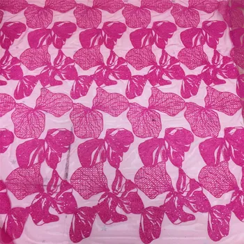 Madison Vysoko Kvalitnej Čipky Afriky Tylu Čipky Textílie Francúzsky Flitrami Čipky Textílie Ženy, Svadobné Šaty Afriky Čipky Textílie