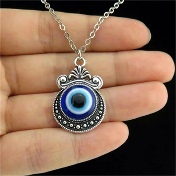 Hot Predaj Kvalitný Turecký Blue Eye, Diabol Oko Zliatiny Prívesok Náhrdelník, Amulet Náhrdelník