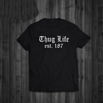 Muži 2019 Letné Kolo Krku T Shirt Lete Slávny Oblečenie T-Shirt Thug Life Est 187 Starý Anglický Čaj S Xxxl Tričko Košele 0