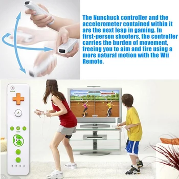 2 v 1 Bezdrôtový Diaľkový ovládač Pre Nintendo Wii Motion Plus Gamepad pre Nintendo Wii Nunchuck Vzdialené Controle Ovládač Joypad