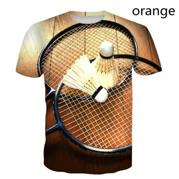 Módne Športové Badminton 3d Print T Shirt Mužov Cool Zábavné Kolo Krku Módne Topy, Košele XS-5XL