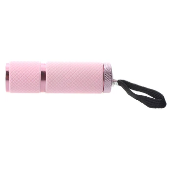 Vonkajšie Mini Ružová Gumy Potiahnuté 9-LED Baterka Horák