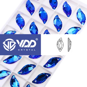 VDD Leaf Kamienkami Šiť Na K9 Sklenené Kamene Flatback Crystal Drahokamu Šiť Na Odev, Nášivka Na Šitie Diamond