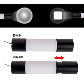 1-10pcs USB Nabíjateľné Závesné Svietidlo Zoomovateľnom Hliníkovej zliatiny + ABS LED Baterkou Camping Stan na Čítanie Pochodeň Vonkajšie Nočné Svetlo