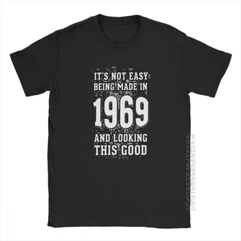 Muž Výročie Narodenia T Shirt Zábavné 1969 Narodeniny T-Shirt 50 Rok Darček Mužské Tričko Basic Tees Posádky Krku Oblečenie Bavlna Tlačené 4