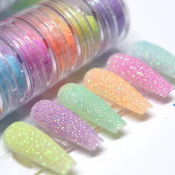 6pieces z Conjoined Fľaše Lesklé Candy Sveter Vplyv na Nechty, Glitter Chrome Pigment pre Manikúru, poľský DIY Nail Art, Ozdoby