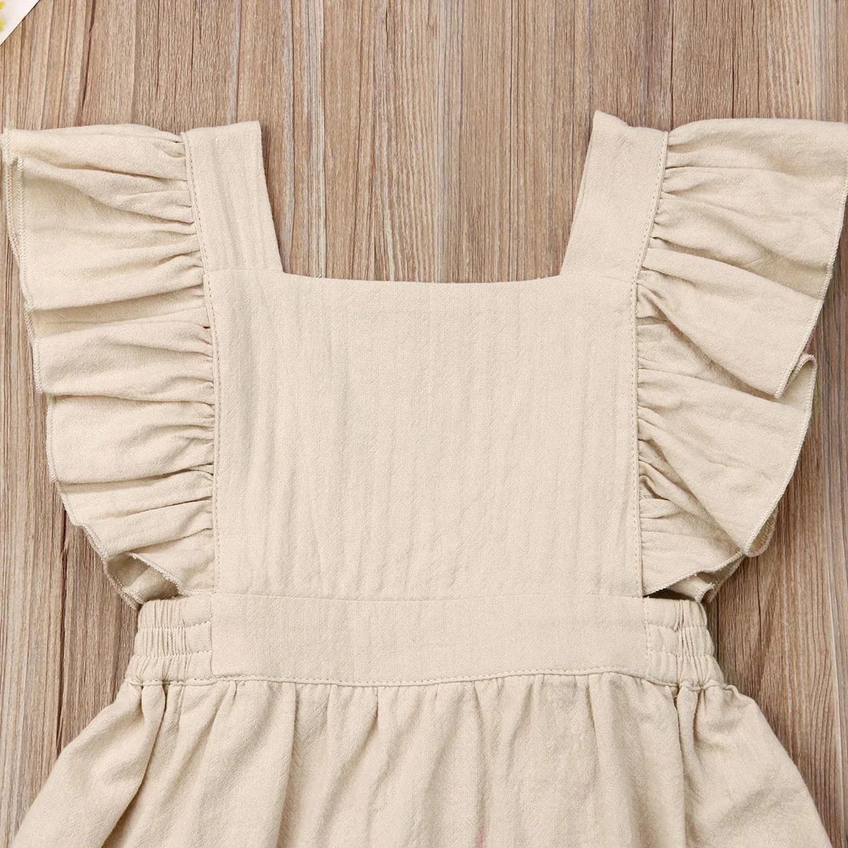1-6years Batoľa Baby Girl Dress Deti Oblečenie Dievčatá Prehrabať Rukáv Šaty Pevné bez Rukávov Sundress Deti Letné Oblečenie 0