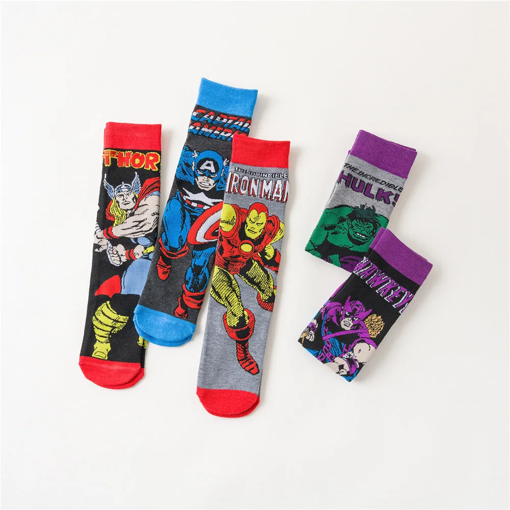 1 pár Anime superhrdina pančuchy ponožky pre mužov a ženy, komiksu kapitán Spojených Štátov pančuchy hip hop osobnosti s 0