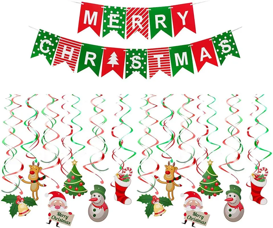 12 18 kusov roztomilé Vianočné závesné vírivá výzdoba Vianočná výzdoba vhodná pre domáce, obchod a školské Vianočné dekorácie