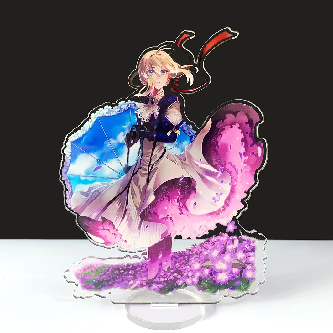 16 CM Anime Fialová Evergarden Akrylový Stojan Obrázok pracovnej Plochy Dekorácie Zber Model Hračka Bábika Cosplay 0
