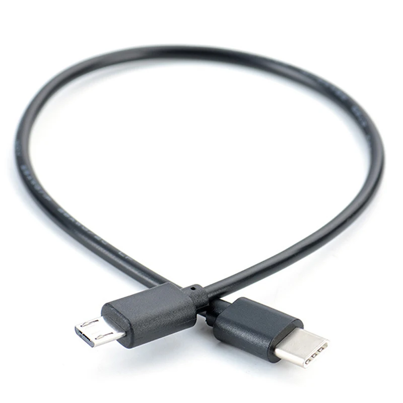 1pc USB Typu C Male Micro USB 5 Pin B Samec Konektor Converter OTG Káblik Dátový Kábel pre Mobilné Telefóny 30 cm