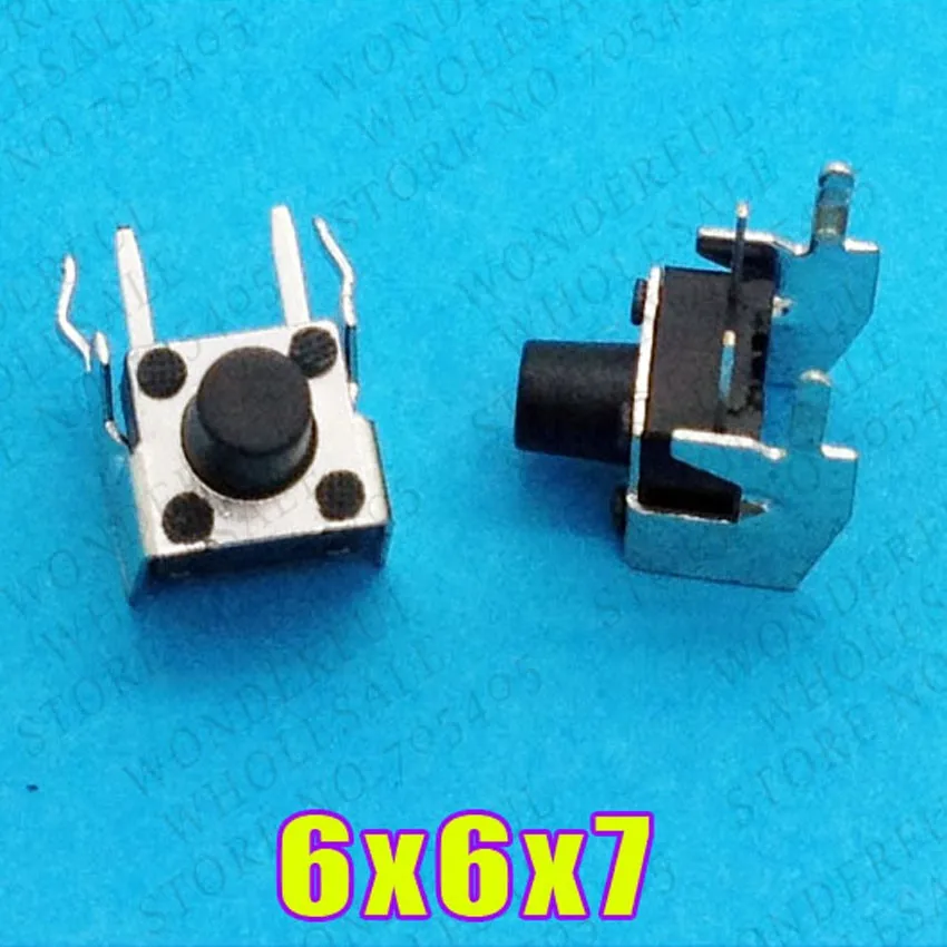 1PCS 6X6X7 DIP Hmatové Takt Mini Tlačidlo Prepnúť Micro Switch Momentálne 6*6*7mm
