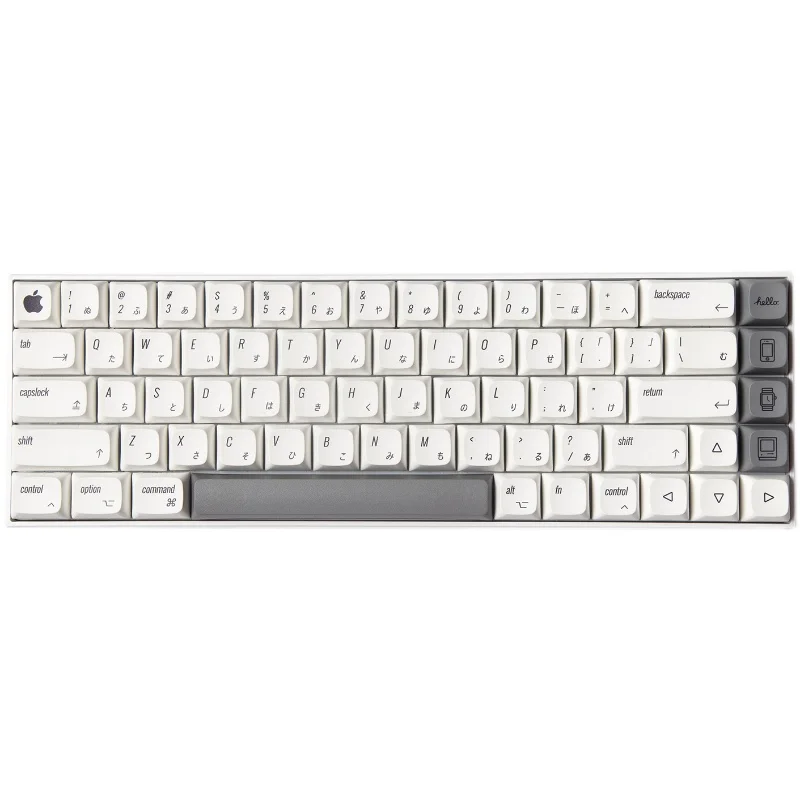 1set Biele Retro Apple Style PBT Farbivo Subbed Keycaps XDA Profil Mechanické Klávesnice Japonský klávesa Caps pre MX Prepínač