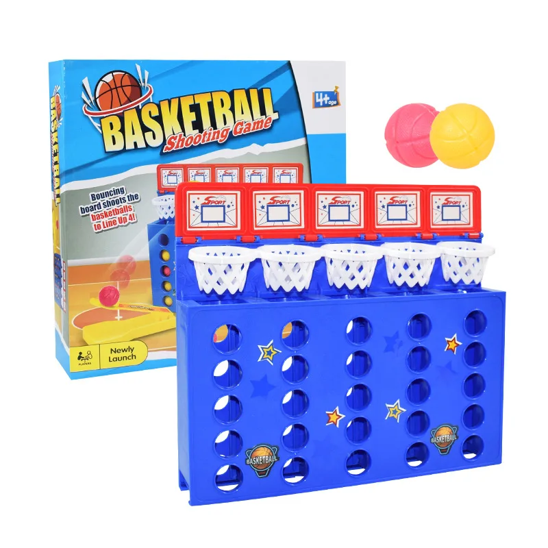 2 Hráči Basketbal Bounce Hra Pripojiť 4 Lopty, Streľba Štyri-Line Rada Party Hry Športové Tabuľka Bitka Zábavné Hračky Pre Deti, 0