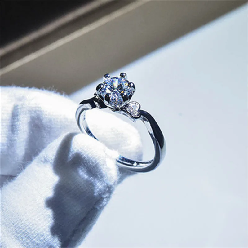 2021 Moderné Módne Ženy Krúžok Trend Biela AAA Crystal Zirkón Zapojenie Dizajn Prstene pre Ženy, Svadobné Šperky Darček Drpshipping