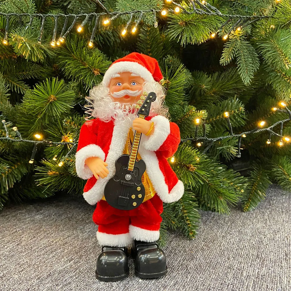 2022 Vianočné Dekorácie pre Domov Detí Nový Rok Vianočné Darčeky Hip Hudba Elektrické Santa Claus stylistom, Ozdoby 0