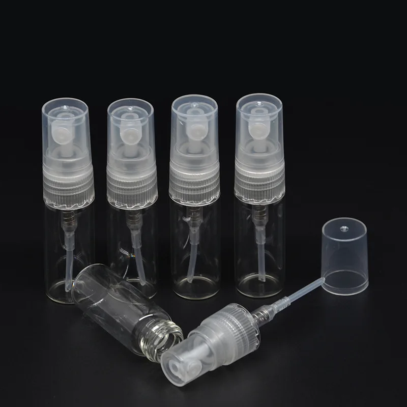 2ml/5ml/10 ml mini prenosné cestovné sklo naplniteľné parfum prázdnu fľašu rozprašovač čerpadlo sprej 10PCs