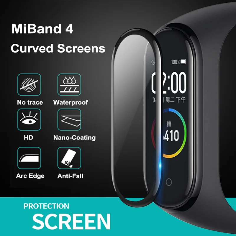 3D Ochranné Sklo pre Xiao mi band 4 5 sklo film pre Mi band5 Smart Watchband 6 5 Mäkký Chránič Obrazovky Film Pre mi band 6