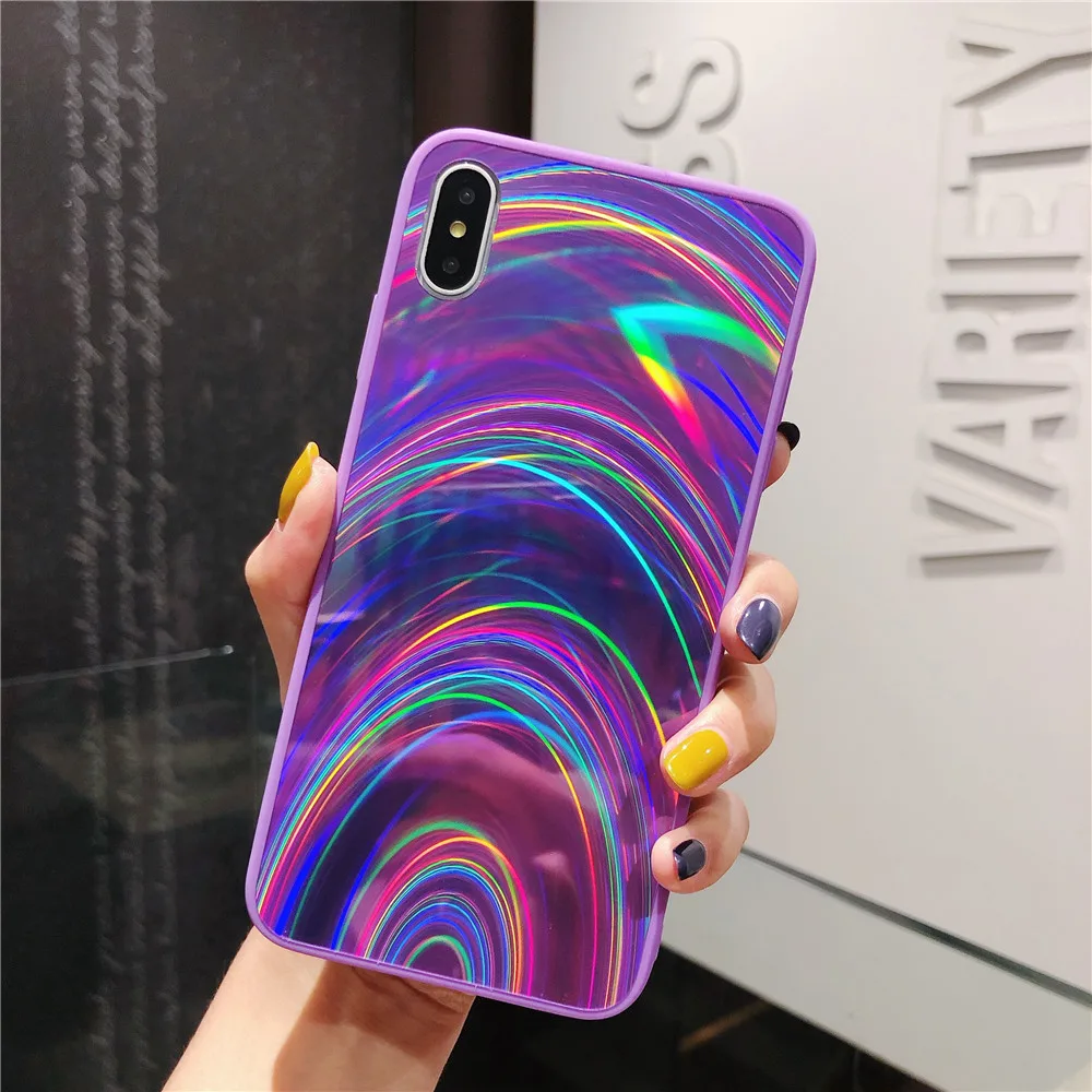 3D Rainbow Zrkadlo Laser Telefón púzdra Pre iphone 12 Mini 13 11 Pro X XS Max XR Prípade 6 6 7 8 Plus SE 2020 Pevného PC Prípade Zadný Kryt