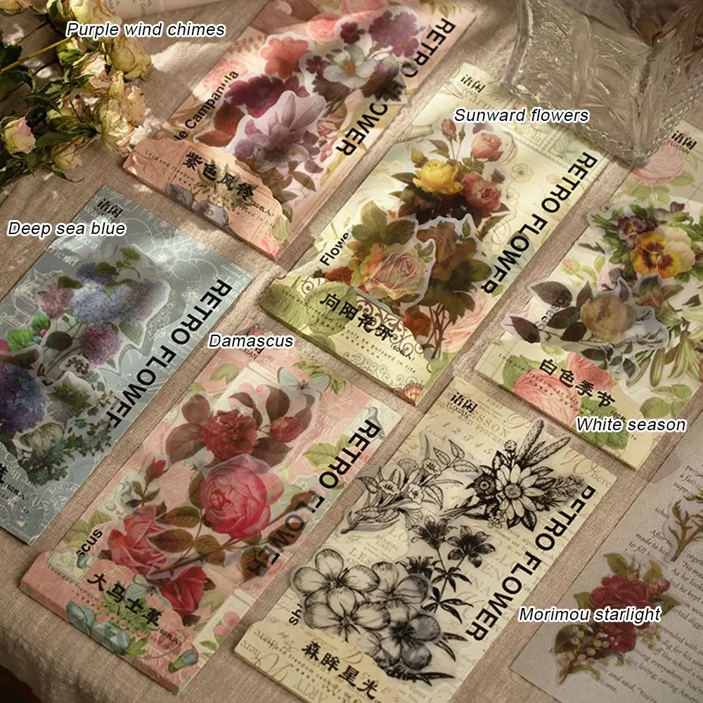 60pcs/pack Nálepku 6 Vzory Pauzovací Papier No4 Flower Shop Series Príručka Denník DIY Materiál, Dekoračné Nálepky Scrapbooking