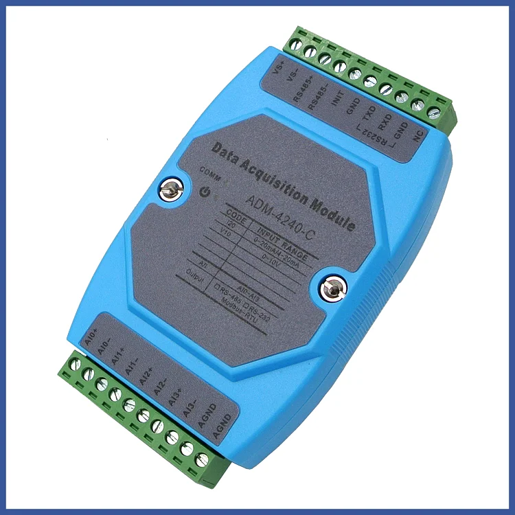 ADM-4240-C 4-kanálový analógový množstvo nadobudnutie modul 0-20mA 0-10V 4-20mA, aby 485 prúdu a napätia Modbus RTU
