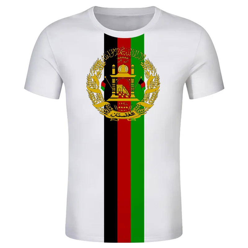Afganistan flag t tričko Zadarmo Vlastné ecma / iso text islam Muž vytlačené t shirt ISLAMSKEJ Jersey Bežné Posádky golier Dieťa, T košele, topy 0