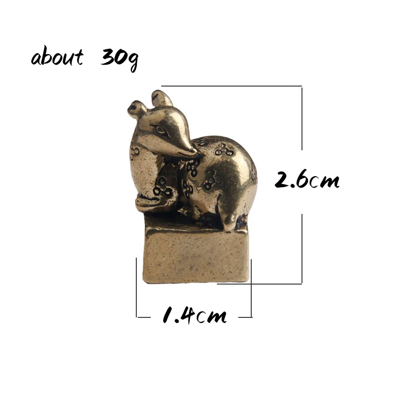 Antické Bronzové Čistej Medi Šťastie V Jeleň Tesnenie Ploche Ozdoby Medi Zvierat Miniatúrne Sošky Mosadz Jeleň Socha Dekorácie 0