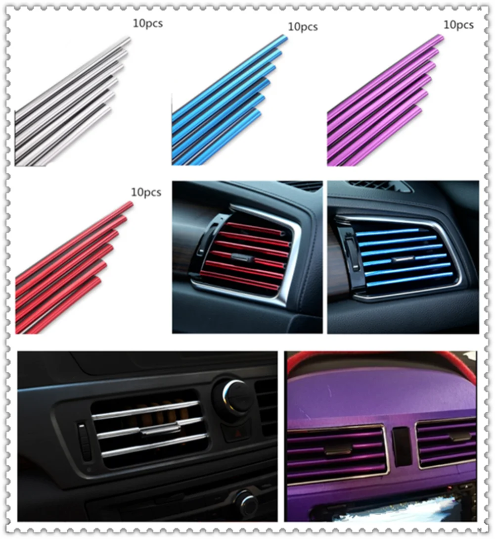Auto diely, klimatizácia zásuvky dekoratívne pásy klip upravené osobnosti pre Opel Corsa Antara Meriva Zafira Insígnie Mokka