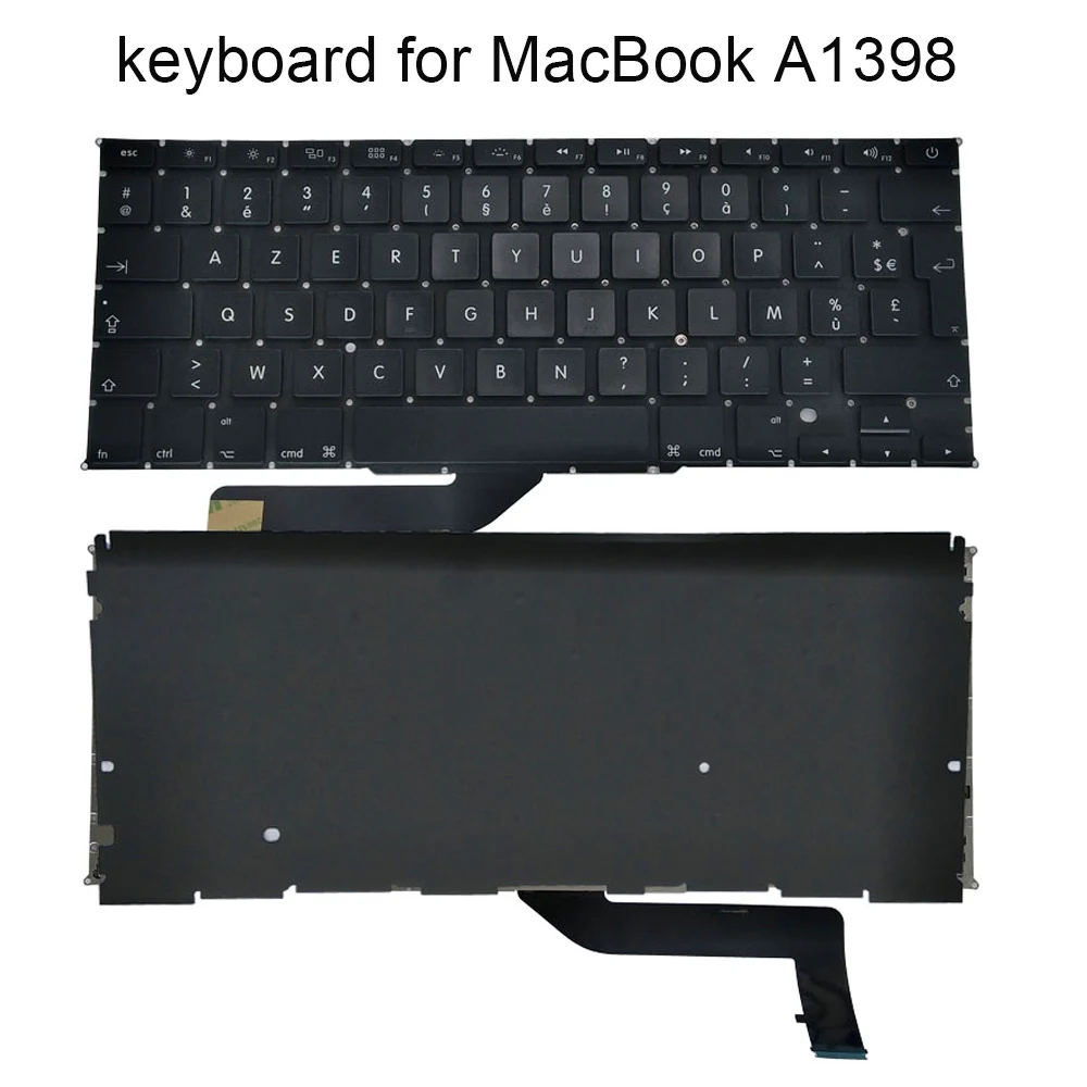Azerty francúzsky podsvietená klávesnica pre Macbook Pro 15 Retina A1398 Polovice 2012 2013 FR Euro EÚ prenosných počítačov Originálne Nové