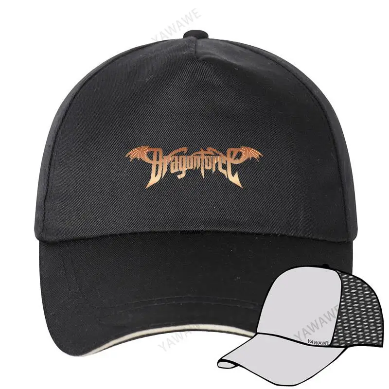 Baseball Čiapky klobúk čierne mužov šiltovky Dragonforce Logo Unisex Teens Bavlna Snapback Spp