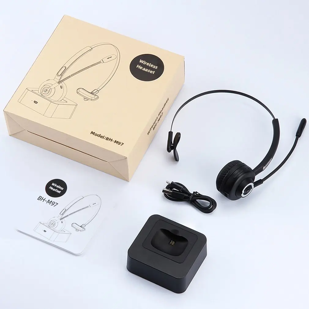 BH-M97 Hovor Headset handsfree Bezdrôtové Slúchadlá Bluetooth-kompatibilné S Mic Potlačením Hluku Skype Headset Pre Telefón, PC