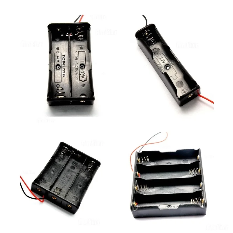 Black 1x 2x 3x 4x Sloty Spôsobom 18650 3,7 V Batéria Úložný Box puzdro DIY Mobile Lítiové Batérie Power Bank Držiak Drôtu Vedie 0