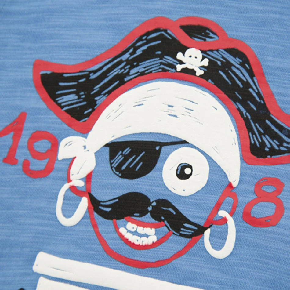Deti Tričká Krátky Rukáv, Bavlna Pirát 3D Letné detské Oblečenie Batoľatá Topy Chlapci Oblečenie Cartoon Mikiny 0