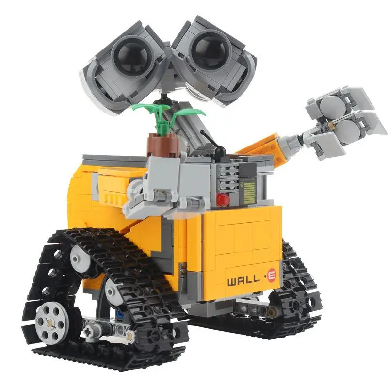 Disney RC Robot 687pcs Stenu E Obrázok Stavebné Bloky High-tech číselné Údaje sa Wall-e Model Diy Vzdelávacie Hračky Pre Deti Deti 0